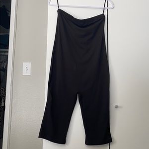 Black strapless jumpsuit